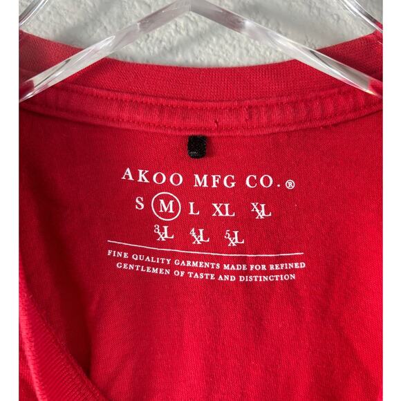Akoo Cayenne Red Cotton Fox Trap Shirt Hip Hop Hustle Gang Mens Medium - Picture 4 of 6